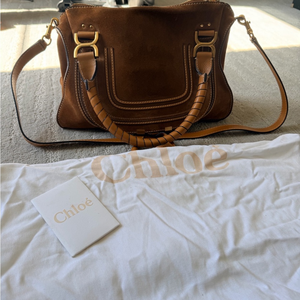 Chloé Brown Suede & Leather Shoulder Bag